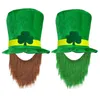Wide Brim Hats Bucket Leprechaun Hat Props Holiday Thick St Patricks Day Top Clover Adults Kids Green Patrick with Beard 230928