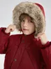 Down Coat Cote Little Boys Winter Jacket Småbarn Kids Puffer Fauxdown Sherpa fodrad päls Hood Midweight Waterresistant 230928