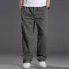 Men's Pants Mens Casual Cargo Cotton Pants Men Pocket Loose Straight Pants Elastic Work Trousers Brand Fit Joggers Male Super Large Size 6XL 230927