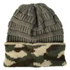 6 Colors Camouflage Woollen Hat Autumn And Winter Outdoor Warm Jumper Knitted Hat Casual Hats For Women