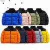 Parka the northe piumino da uomo the nort piumino patch rosso Cappotto Outdoor Stand Colletto sciolto spesso ricamo lettera cerniera cappotti caldi Top Outwe