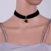 Chokers choker veet spets vintage halsband för kvinnor krage vridmoment hals smycken svart boho stretch yin yang charm gotisk punk drop del dhy4f