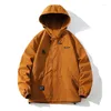 Trenchs pour hommes M-7XL Version coréenne de l'automne et de l'hiver American Cargo Coat Noir Lâche Capuche Beau Jeune Vêtements Armée Vert