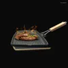 Pans Pancake Steak Egg Ham Nonstick Frying Pan Handle Outdoor Camping Grill Cast Iron Thickened Cooking Pots Panelas Kitchen Cookware