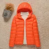 Mulheres para baixo parkas moda feminina jaqueta fria mulheres inverno luz pato branco fino puffer portátil casaco à prova de vento 230927