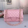 2024 Designer bag luxury brand handbag cc Womens 2023 leather brief gold chain nice crossbody black and white pink cattle clip sheepskin shoulder square tote purse