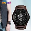 SKMEI Neue Mode Sport Quarz Uhren Männer Luxury Business Leder Uhr Wasserdichte Armbanduhren Männlich Uhr Relogio Masculino251p