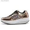 Kvinnor Casual Glitter Ladies Dress Mesh Flat paljett Vulkaniserad snörning Sneakers Outdoor Sport Running Shoes T