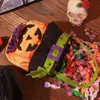 Sac à bonbons fourre-tout pour fête d'halloween, sac cadeau en polaire pour enfants, motif chauve-souris, chat noir, citrouille, Bagblieberryeyes