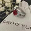 DY Twisted Vintage band designer Rings for women with Diamonds Sterling Silver Sunflower fashion 14k Gold Plating dy ring Engagement Wedding jewelry gift