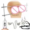 Bondage Fixation en acier inoxydable Pinces de poitrine réglables Clips de mamelon Femmes Piercing BDSM Bondage Lock Flirting Sex Toys x0928