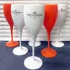 MOET CUPS ACRYLISK OBREAKABLE CHAMPAGNE VIN GLASS PLAX ARANGE VIT MOET CHANDER VIN GLASS ICE IMPERIAL VIN GLASSER GULD L274R