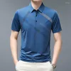 Polo da uomo 2023 polo di marca di moda manica corta a righe abbigliamento casual estivo streetwear uomo top coreani