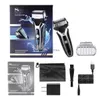 Elektrisk rakapparat Pro Male Electric Shaver Beard Foil Electric Razor för män Uppladdningsbar ansikts rakmaskin Body Cleaning Shaver Head USB YQ230928