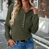 Dames Polos Dames Rapel T -shirt Top Fashion Breid Elegant Blouses Tops Casual Comfy Solid Color Spring Fall