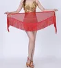 Stage Wear Adult Belly Dance Accessories Sequins Tassel Dancing Hip Scarf Women Belt Triangle Skirt