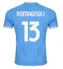 2023/24 Lazio 10 -årsjubileum Soccer Jerseys fans spelar version Romagnoli Immobile Luis Bastos Sergej Badelj Lucas J.Correa Zaccagni Marusic Kits Football Shirt