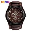 SKMEI Neue Mode Sport Quarz Uhren Männer Luxury Business Leder Uhr Wasserdichte Armbanduhren Männlich Uhr Relogio Masculino2065