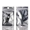 Silver Phone Aluminum Foil Packaging Bags Clear Front Plastic Zipper Pouch For Electronic Accessorie Case USB Cable Battery Jewelry Pearl Clothing Anything Retail