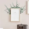 Fleurs décoratives 6 pièces feuille d'eucalyptus doré plante artificielle décorations de maison de noël mariage arrangement de fleurs bricolage Vase décor de chambre