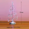 Décorations de Noël LED arbre en cristal alimenté par batterie lampe de table brillant bureau veilleuse fournitures de fête