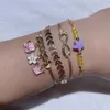 Bracelets de charme 4PSC / Set Bohème Mixte Rose Citrouille Voiture Fleur Couronne Infinity Star Feuille Bracelet Femmes Balnéaire Vacances Loisirs Bijoux