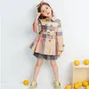 Jackor Spring Autumn Girls Trench Coat New Teenage Long Sleeve Jacket Dubbelbröst bältet Windbreaker Kids Plaid 2-12Y 230928