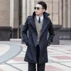 Männer Trenchcoats Koreanischen Stil Frühling Und Herbst Mittellange Dünne Beige Zweireiher Schlank Abrigo Hombre Casaco Masculino