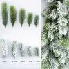 Decorações de natal 20/10 pçs ramos de pinheiro de neve artificial decorações de casamento da árvore de natal diy desktop sala de estar casa cozinha plantas