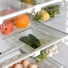 Depolama Şişeleri Küçük boyutlu Alan Tasarrufu Şeffaf Ayarlanabilir Plastik Buzdolabı Çekmece Buzdolabı Organizatör Konteyner Kutuları