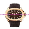 16 Style Luxury Wristwatch Automatic Watch Men Black 5167A-001 Dial Rose Gold Skeleton Rubber Band Transparent Back Men Watch245U