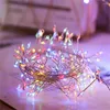 Strängar 200/400 LED julklusterljus med avlägsen utomhus smällare fairy koppartråd sträng girland för trädkrans
