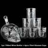Crystal Skull Head S Glasses Cup Set 700 ml Whisky vinglasflaska 75 ml koppar Decanter Home Bar Vodka Drinking Mugs 210827256i