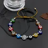 S3827 Fashion Jewelry Turkish Symbol Evil Eye Glass Beads Bracelet Handmade Weave Blue Eyes Beaded Bracelets