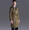 Männer Trenchcoats 2023 Designer Herren Zweireiher Mann Lange Mantel Männer Kleidung Slim Fit Mantel Hülse Frühling Herbst Lose