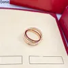 Donia sieraden luxe ring overdreven Europese en Amerikaanse mode dubbele ring patroon titanium micro-set zirkoon creatieve designe291S