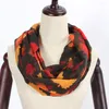 Hats Scarves Gloves Sets High Quality Fashion Women Pumpkin Maple Long Soft Wrap Scarf Thanksgiving Decoration Printed Vintage Elegant