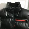 ハイネックダウンジャケットウエストコート女性メンズレタープリントジッパーノースリーブコート厚いベスト
