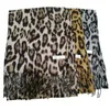 Szaliki Vintage Leopard Print kaszmirowy szalik Kobiety Zima ciepło paszmina szal Panie Outdoorowe Okul Oryket Long Cape z Tassel 230928