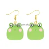 Stick Women Earring Resin Drop Funny Custom Cute Girls Gift Eardrop Kids Animal Duck Frog Rabbit Owl Cub Gummy Flamingo Delivery Smtga