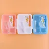 Vaisselle japonaise pour enfants, boîte à déjeuner avec compartiment, tasse Portable anti-fuite, conteneur de stockage en plastique pour micro-ondes Bento