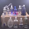 2pc Set Mini Glass Oil Burner Bong Smoking Pipe Hookahs Inline Matrix Perc Thick Pyrex Water Pipe Bongs with 10mm Male Oil Bowl and Hose Clearing Goods