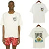 American Street Trendy merk halve zomer unisex speelkaart bedrukt los T-shirt met korte mouwen