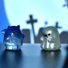 Decorative Objects Figurines 1PC Miniature Halloween Mini Ghost Pumpkin Home Decoration Festival DIY Resin Craft 230921