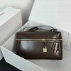 Fashionable Extra bag with leather glossy zipper opening for women crossbody bag metal lock zipper buckle designer luxury bag