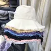 Breda randhattar hink överdimensionerade frayed tvättade denim bomull strand hatt kvinnor utomhus uvprotektion casual solskyddsmedel fiskare kepsar 230927