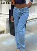 Y2K Streetwear Ästhetik Gerade Jeans 2023 Mode Famale Kleidung Casual Baggy Jeans Breites Bein Hohe Taille Lose Wischen Hosen