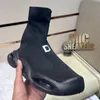 Atacado Designer Meias Sapatos Homens Mulheres Respirável Sapatilhas Casuais Stretch Malha Técnica 3D Massagem Plataforma Treinadores Moda Branco Preto Borracha Bottom Shoe