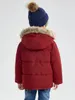 Płaszcz Down Cote Little Boys Winter Jacket Toddler Kids Puffer Fauxdown Sherpa wyłożony futra fur