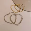 Boucles d'oreilles créoles à la mode pour femmes, grand cœur d'amour, tendance, mignon, géométrique, bijoux de déclaration, cadeau de fête, 2023